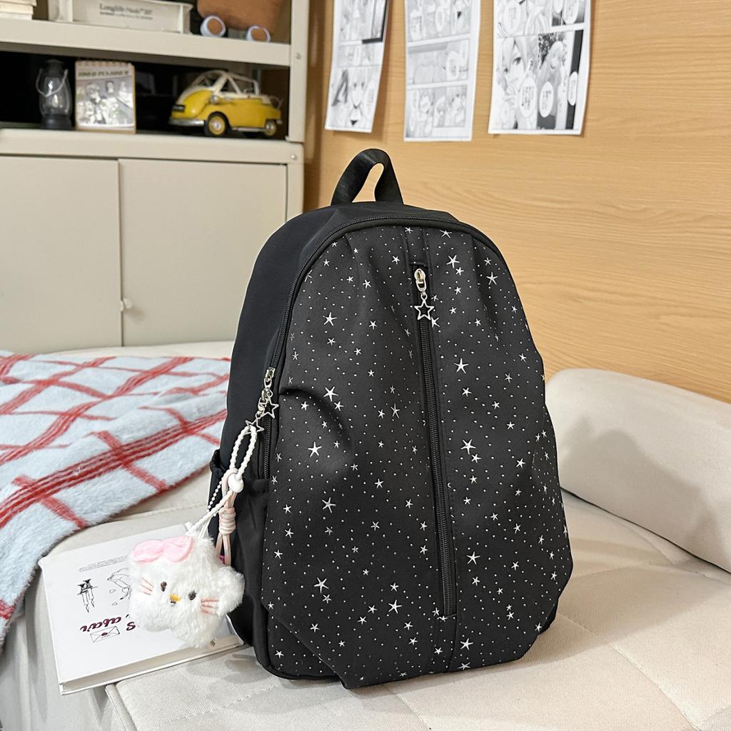 Schoolbag Korean Version Ins Little Star Schoolbag for Female Junior High School Students with a Sense of High-end Niche Does Not Collide