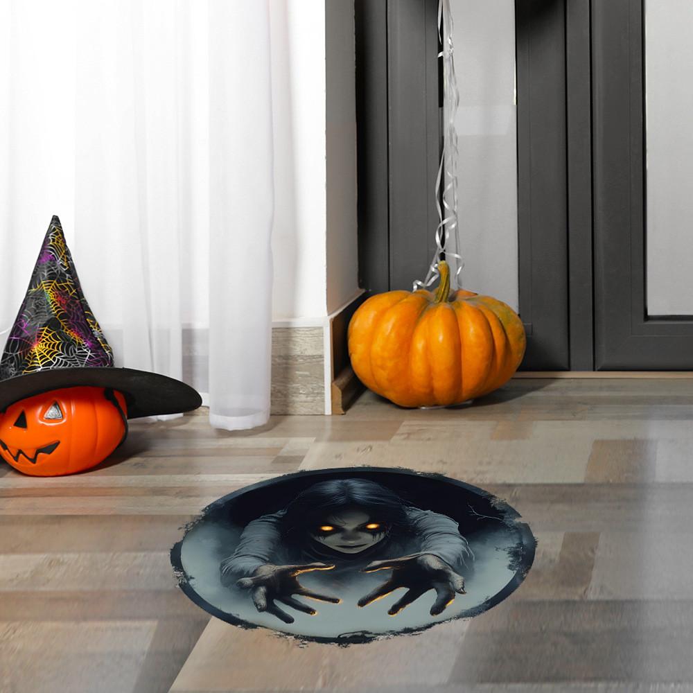 Female Horror Halloween Ghost Floor Stickers Bedroom Living Room Decoration Home