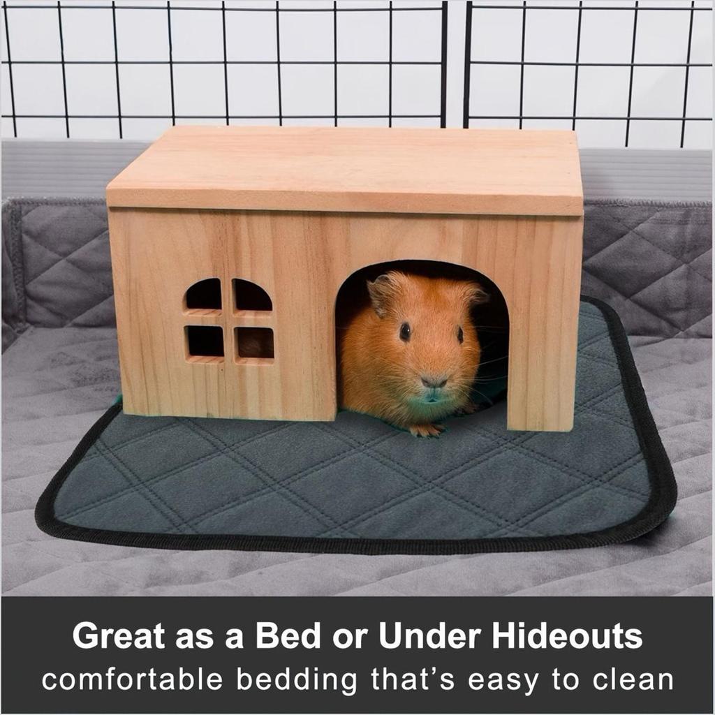 Cage Liners For Small Animals 4 Pieces Absorbent Training Sleeping Mat Washable Bedding Pads For Small Animal Bunny Hamster