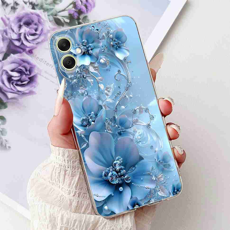 For Samsung Galaxy A05 4G SM-A055F Case Fashion Painted Soft Silicone Cover For Samsung A 05 A05s 4G SM-A057F Flower Phone Shell