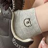 3Pairs Sweet Embroidered Bear Socks Thin Short Tube Socks Women Soft Sweet Ankle Socks  Lady