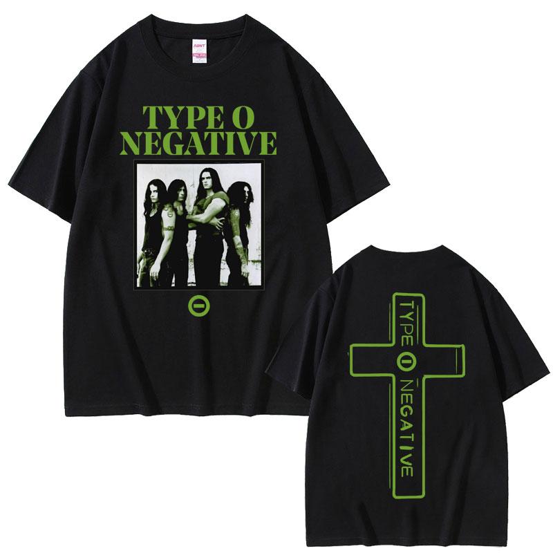 Rock Band Type O Negative Double Sided Print Tshirts Unisex Women Vintage Gothic Oversized Tops T Shirt Unisexs 100 Cotton Tshirt