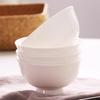 Linpan Pure White Bone China Noodle Bowls, Set of 4