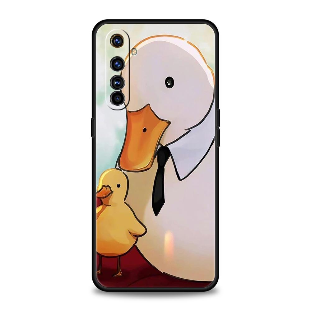 For Realme GT Neo 2 3 3T 5 Case For Realme 12 11 5G 10 9 8 5G 7 6 GT5 GT3 GT2 Pro Plus C21 C11 C25 Cover Cartoon Duck Goose Game