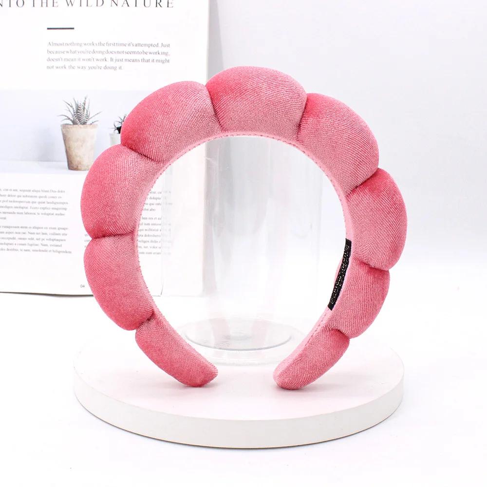 

Спонж Спа Повязка на голову Бархатная для умывания Широкая мягкая повязка на голову Уход за кожей Снятие макияжа Душ для женщин Девушек Аксессуары для волос