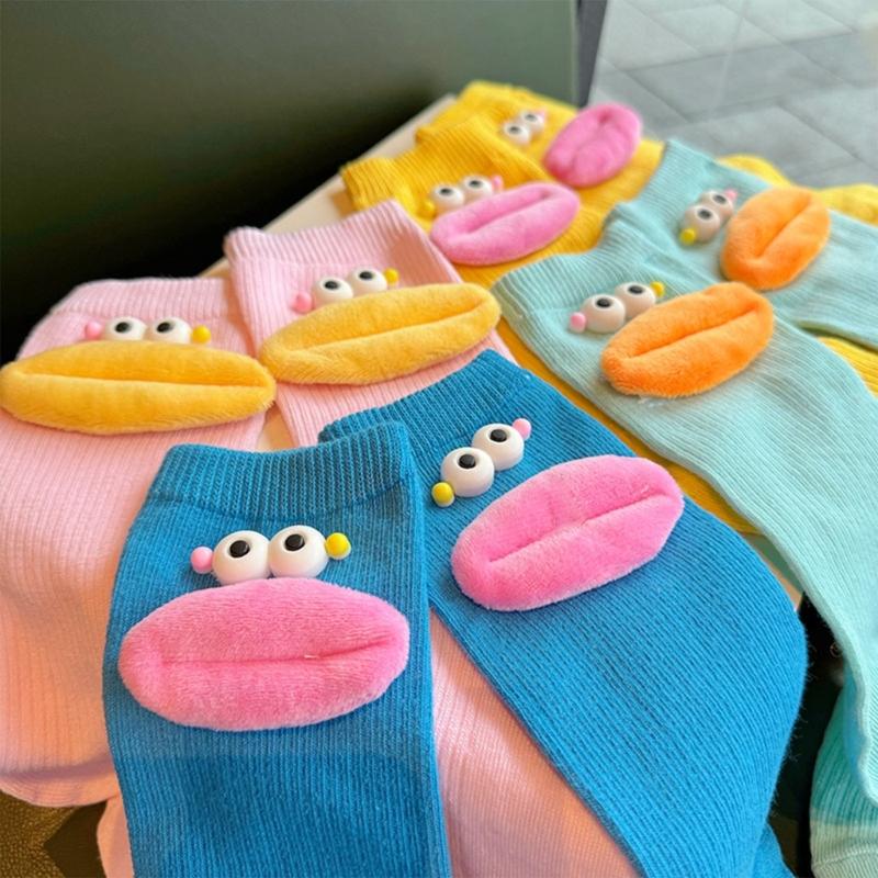 Ankle Socks Cute Cartoon Doll Crew Socks Soft Funny Novelty Socks Breathable Cotton Boot Socks for Women Girls Gifts