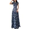 Spring 2026 Women's Fashion: Elegant European and American Plant Print Long Dresses