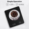 Digitale Kaffeewaage mit Timer, LED-Bildschirm, Espresso, USB, max. 3 kg, Gewicht 0,1 g, hohe Präzision, misst in Oz/ml/g, Küchenwaage