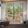 2pcs- Landscape printed curtains   pole bag curtains   Christmas decorations   home decorations   room decorations