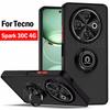 Shockproof Armor Funda for Tecno Spark 30C (4G) Case Translucent Ring Stand Holder Cover for Tecno Spark 30C (KL5, Kl5n) Cover