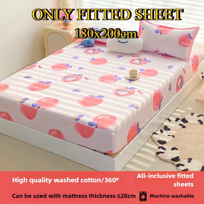 Sábana Bajera No se decolora No hace bolitas Sábana de una pieza Antideslizante Multiespecificación Ropa de Cama Cubrecama Protector