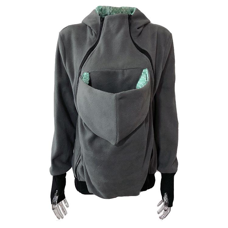 2025 Women's Autumn/Winter Hot-Selling 3-in-1 Multifunctional Mummy Kangaroo Hoodie Coat