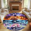 Demon Slayer Print Round Rug, Washable Floor Carpet, For Entryway Dorm Laundry Room Office Study, Home Decor Birthday Christmas Gift