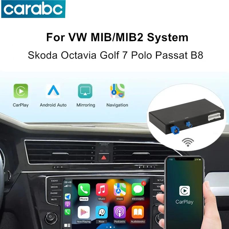 CARABC Wireless Carplay Android Auto Mirror Link For VW Volkswagen Skoda Octavia A5 Golf 7 Polo Passat B8 With MIB MIB2 System