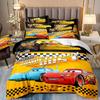 Set Biancheria da Letto Auto da Corsa Cartone Animato Stampa 3D Bambini Ragazzi Ragazze Copripiumino Singolo con Federa Decorazione Camera da Letto Ragazzi Adulti Regalo per le Feste