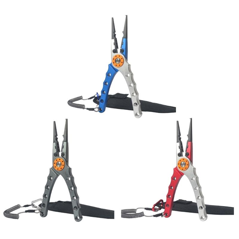 Aluminum Alloy Multifunction Fishing Pliers, Suitable for Anglers Campers Cutting Lines and Hook Removal, Bottle Opening