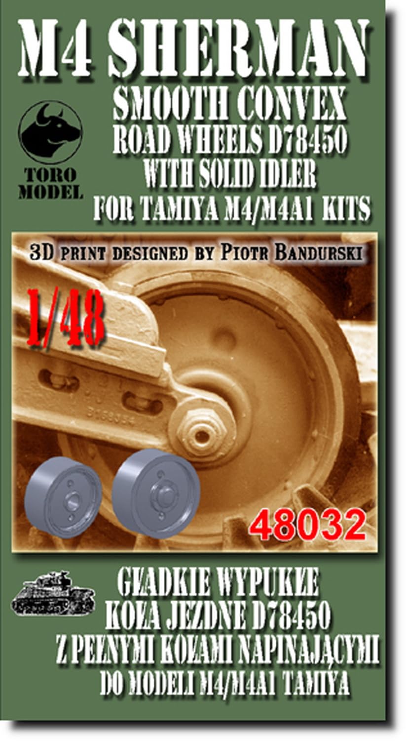 

Toro Model M4 Sherman Smooth Convex Convex Road Wheel Guide Wheel Plastic Model Parts TRM3D48032 1/48 D78450/Solid (for Tamiya) (Tank)