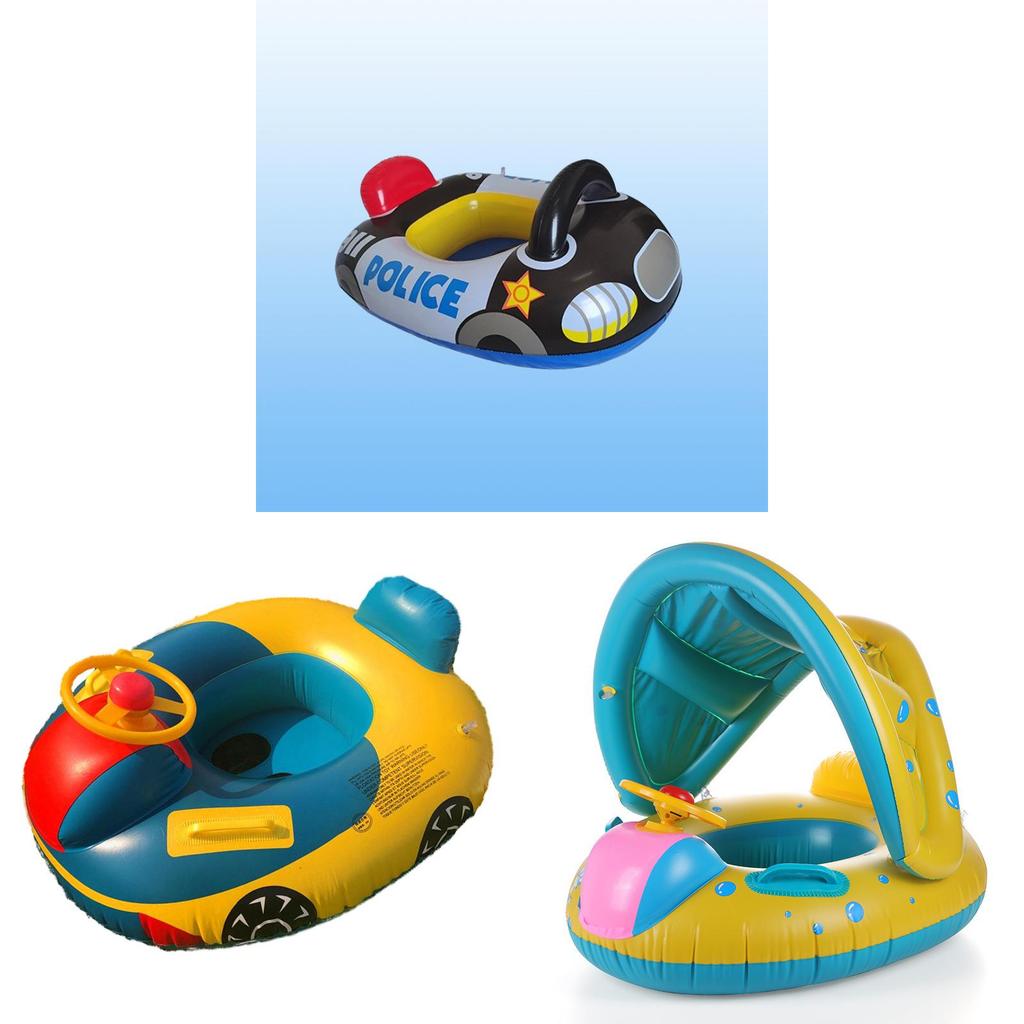 Aufblasbarer Schwimmring für Kinder mit Cartoon-Design, dickem PVC und großem Lenkrad für Wasserspiele