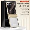 Transparent Electroplated Full-Body Protective Case Galaxy Z Flip 8 7 6 5 4 3 With Hinge Coverage
