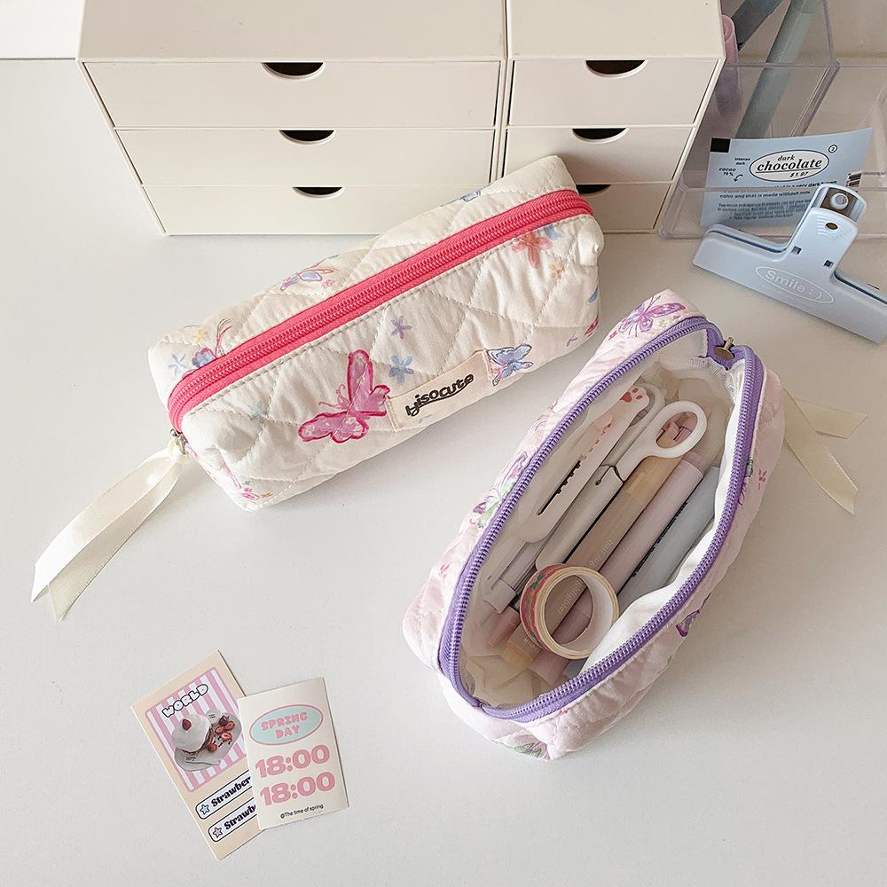 Desktop Storage Korean Style Pencil Case Butterfly Ins Pencil Pouch  School