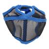 Short Snout Dog Muzzle Adjustable Breathable Prevent Biting Chewing Dog Mesh Muzzle for Bulldog Shar Pei Chihuahua Blue