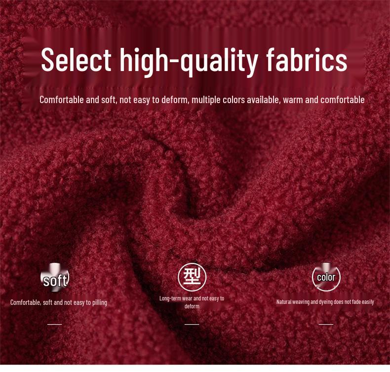 Autumn/Winter Cotton Padded Fleece Jacket for Middle-Aged & Elderly: Cozy Lamb Wool Coat for Grandparents