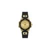 GUESS Women's 38mm Analog Watch, Black/Two-Tone/Champagne.