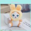 Soft Yellow Bunny Ear Plush Keychain Cute Cat Doll For Bags And Backpacks