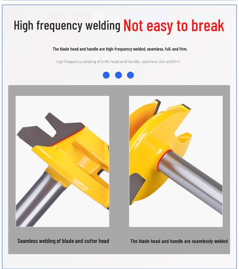 45-Degree Tenon Joint Trimmer, Mortise and Tenon Woodworking Engraver, 90-Degree Right Angle Milling Cutter, Panel Joining Blade