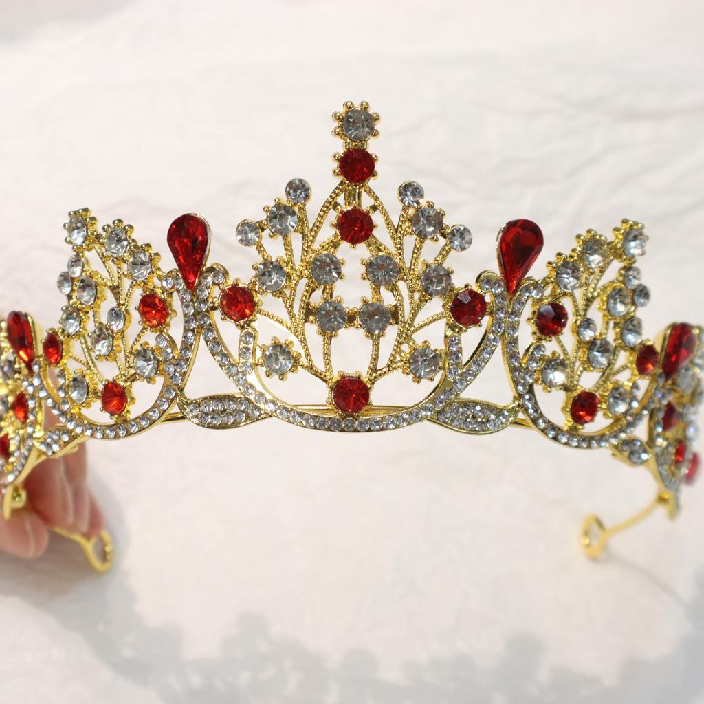 Bride's Crown Headwear Princess Rhinestone Headband Model Catwalk Performance Crown Girl's Birthday Dress Updo Accessory