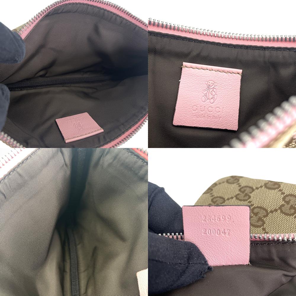 Used GUCCIpassport Case GG Canvas/leather Unisex