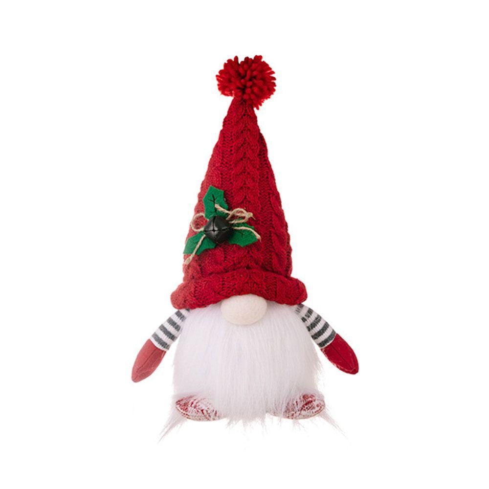 Gnome Doll Christmas Dwarf Knitted Hat Handmade Faceless Doll Cute Dwarf Doll  Festival
