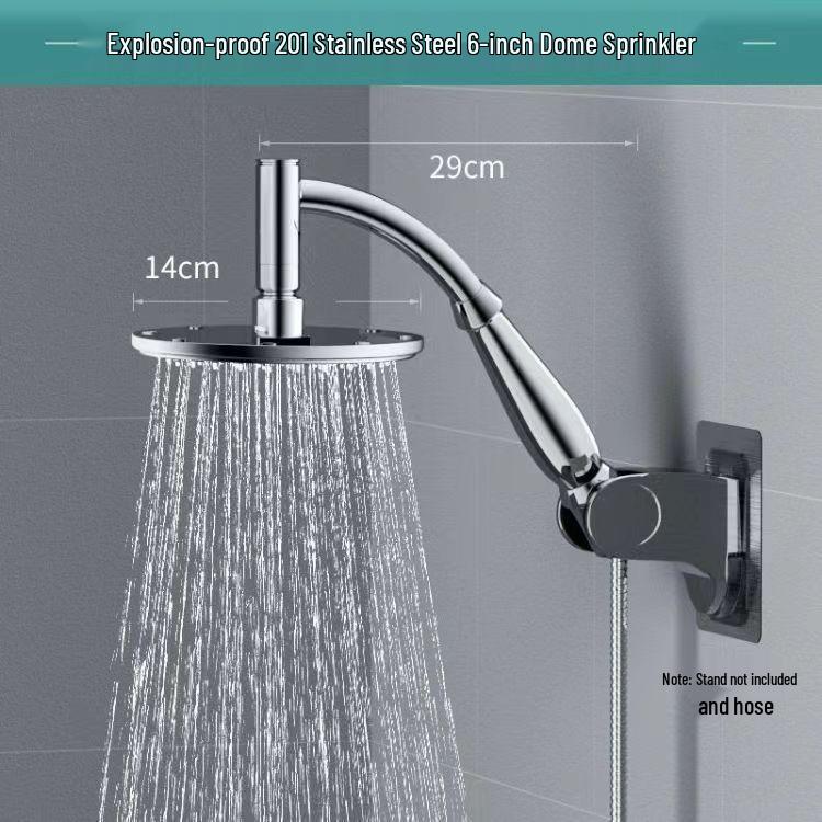 Stainless Steel Large Rain Shower Head - Pressurized Bathing Spray Head Accessory