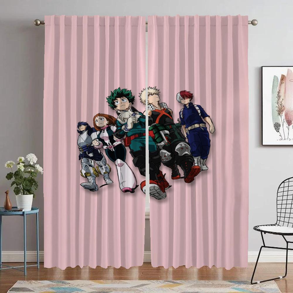 My Hero Academia Tende Eleganti per Stanza 2 Pezzi Tende Oscuranti Tende per Interni Casa per Ombreggiatura Fotocamera Soggiorno Bambino