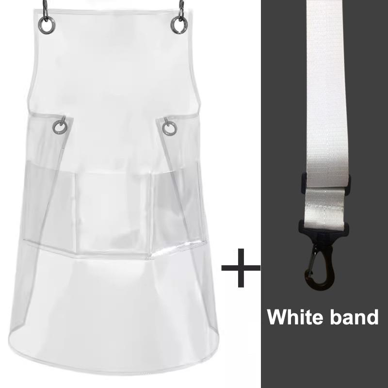 Fashionable Transparent Pvc Apron Waterproof Kitchen Home Accessories Hair Salon Washable Anti Fouling Ribbon Apron