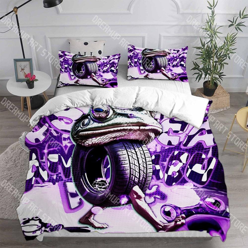 3D Ai Italian Brainrot Tung Tung Sahur Bedding Set Single Twin Full Queen King Size Bed Set Kids Bedroom Duvetcover Set