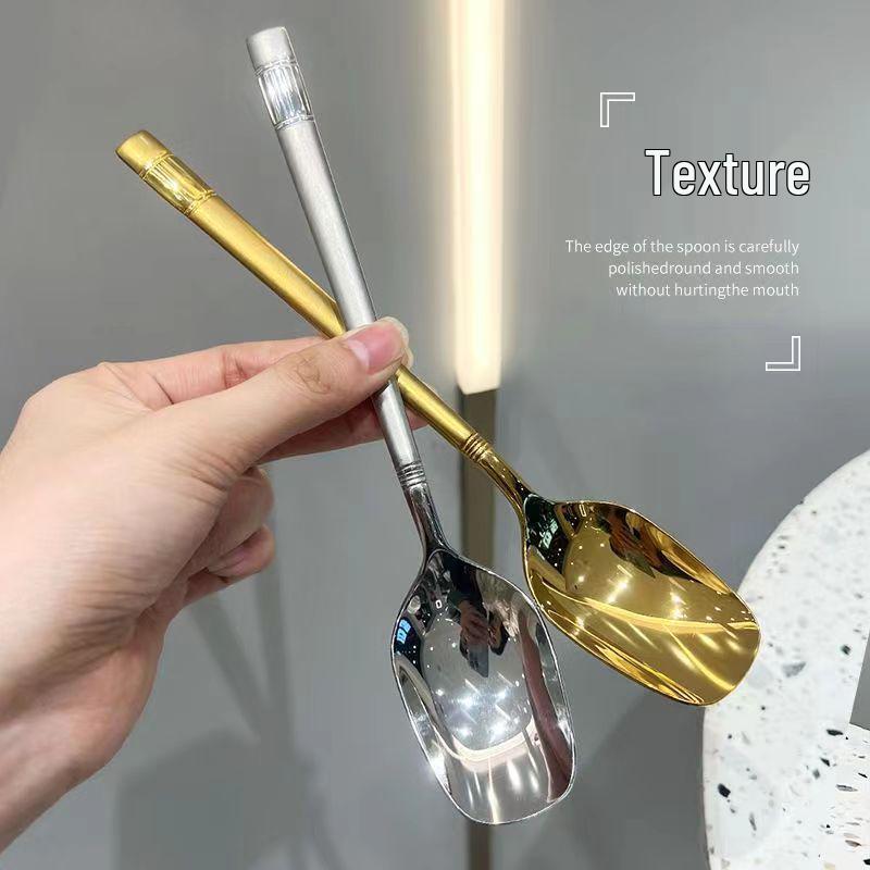 Exquisite High-Value Korean-Style Long Soup Spoon for Home & Students