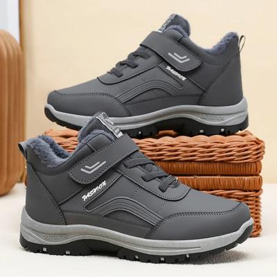 Herren Baumwollschuhe Herbst Winter Outdoor Warm Dicksohlig Komfort Winddicht Kältefest Rutschfest Wasserdicht Schneestiefel