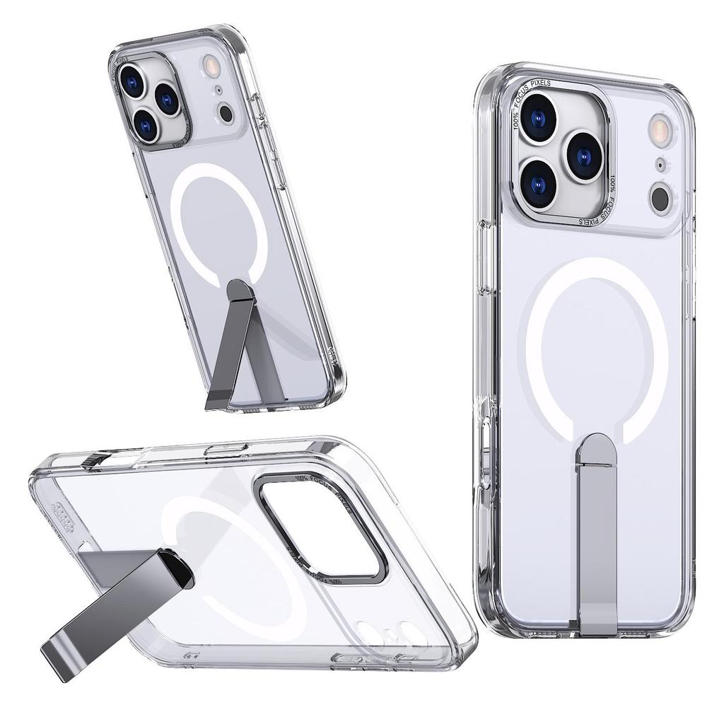Magnetic Phone Case for iPhone 17 Pro Max, Starlight, Apple 16 Pro Frosted Stand, Protective Cover for 14 and 15.