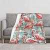 Pink Flamingo Flannel Blanket Lightweight Soft Sofa Blanket Direct Supply