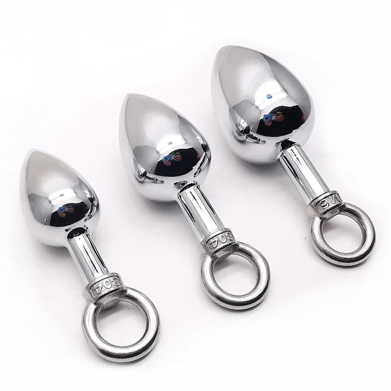 Metal Ring Anal Plug Sex Toys Butt Plug Prostage Masturbator Dildo