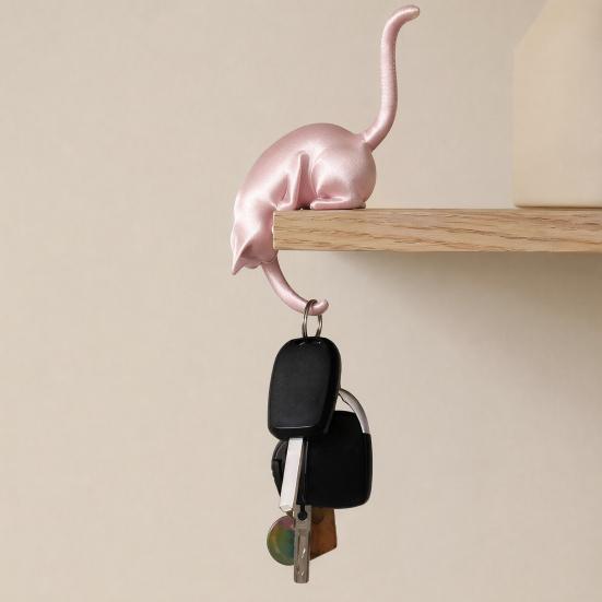 Yousheng Cat Hook, with Practical Claw Hook Shape, Durable 3D Printed Home Decoration, Keys Small Items Hanging Hook, for Entryway Countertop