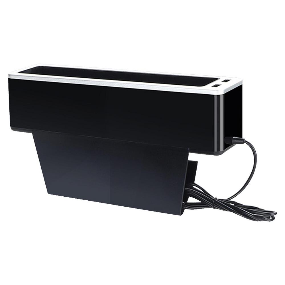 Car Seat Gap Filler Multifunctional Auto Seat Crevice Filler With 2 USB Charging Ports Reusable Console Side Pocket Organizer
