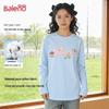 Baleno Women's Pure Cotton Fluffy Dog Print Long-Sleeve T-Shirt
