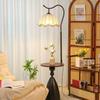 Retro American-Style Floor & Table Lamp with Storage for Living Room or Bedroom