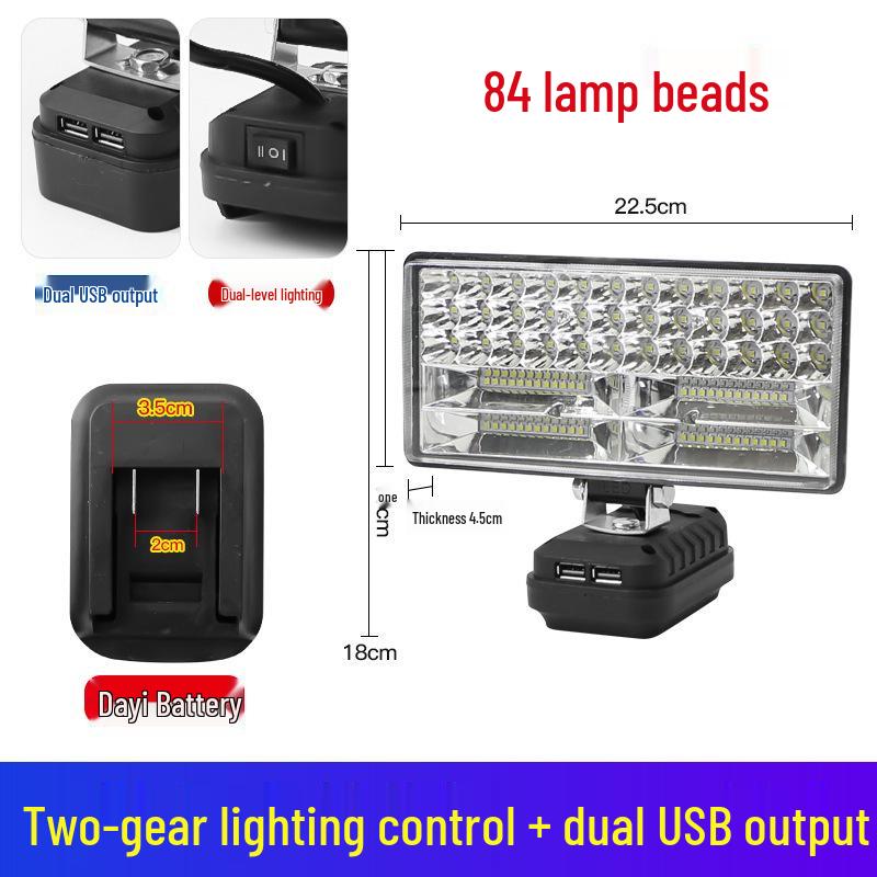 Makita-Compatible High Brightness LED Work Lamp