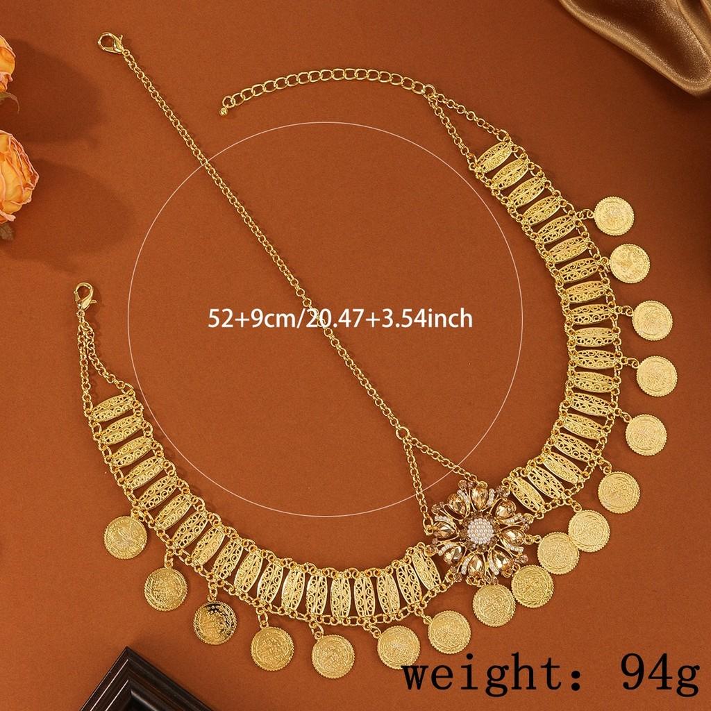 Arabian Style Rhinestone Flower Women Headwear For Brides And Occasions Special