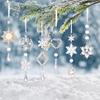 Transparent Austrian Crystal Snowflake and Water Drop Christmas Ornament Chandelier Pendant