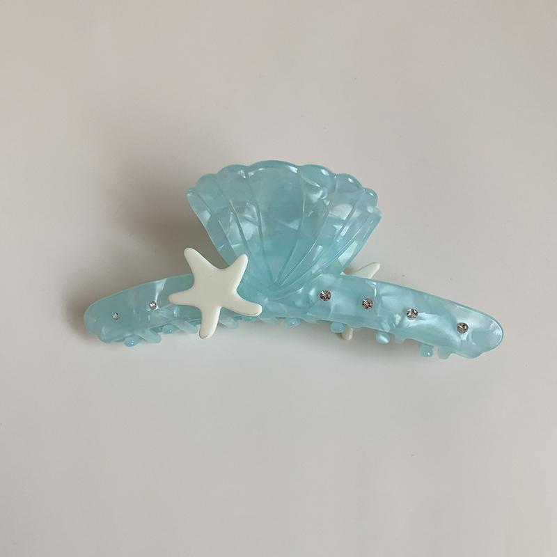 

Новая серия «Океан» Заколка-краб для волос в виде ракушки для девочки Новая летняя пляжная заколка Модная морская звезда Синие аксессуары для волос для женщин Подарки