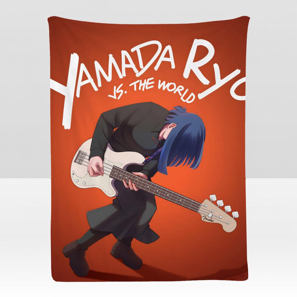 anime BBocchi RRock Throw Soft Flannel Blanket for Bed Bedroom Sofa Picnic Throw Skinfriendly Breathable Gift Cover